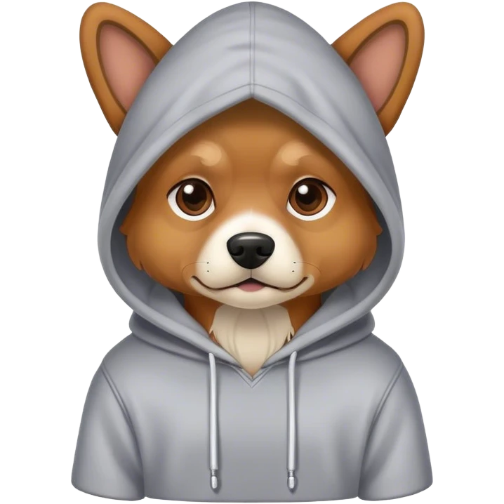 Dog wearing a hoodie  emoji