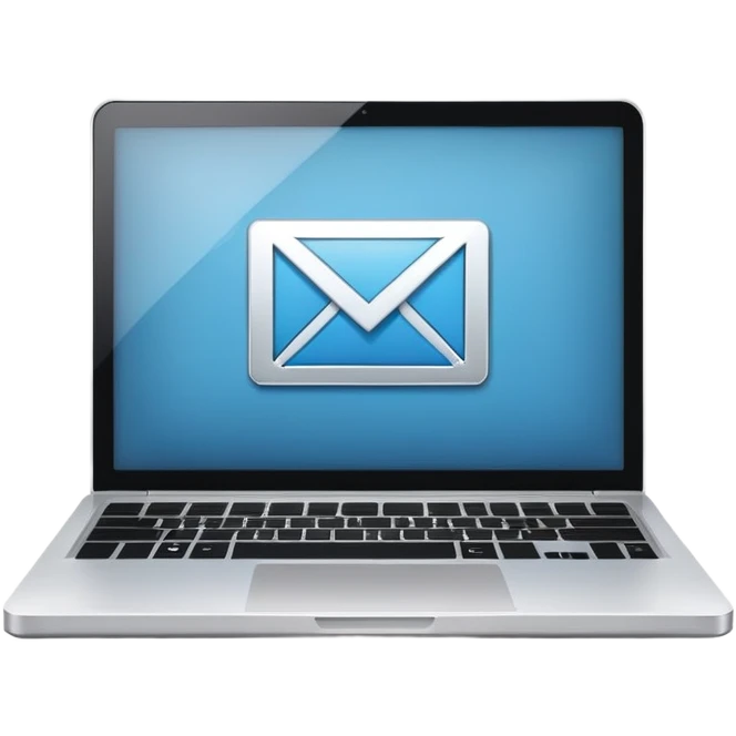 laptop with check mark on the screen emoji
