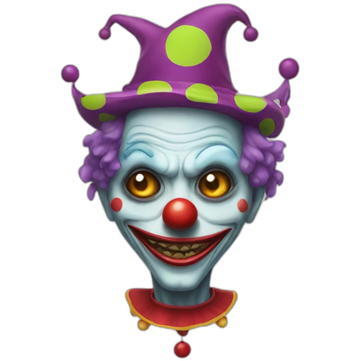 Alien clown emoji