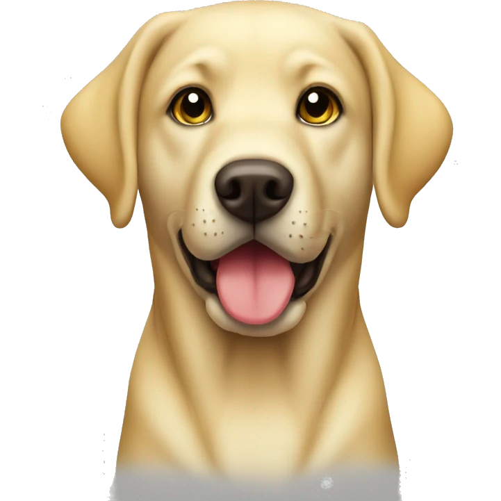 Yellow lab dog wearing Christmas  emoji