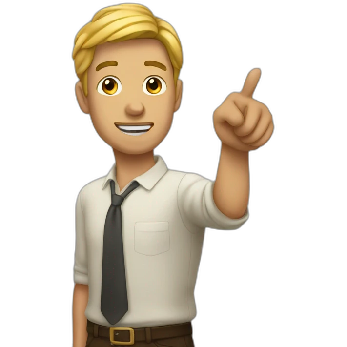 man points to himself emoji