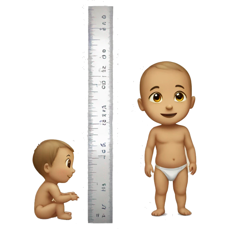 a baby measuring height
 emoji