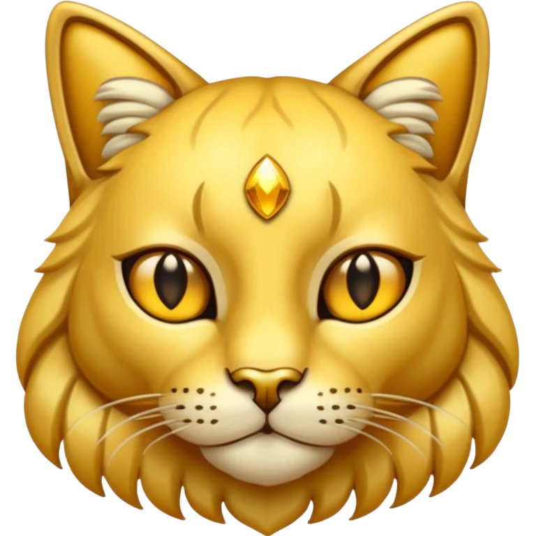 León sobre lingote dorado emoji