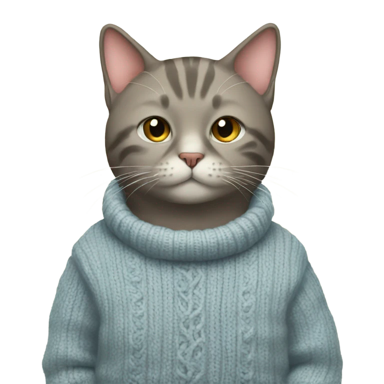 Cat wearing a sweater emoji