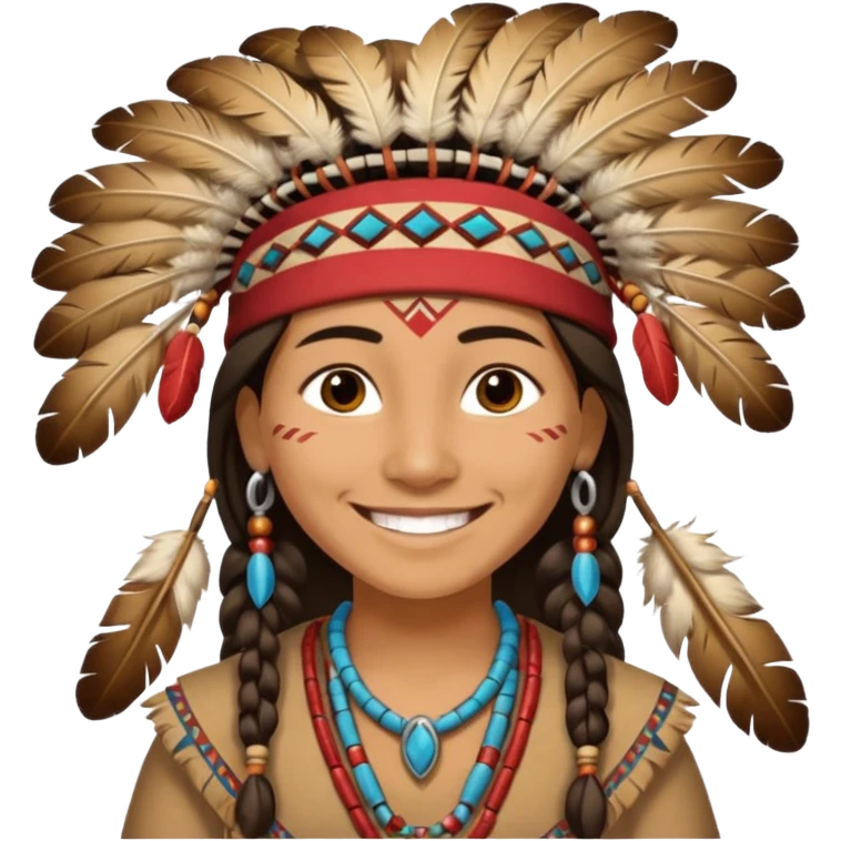 Emoji of a Wampanoag Native American emoji