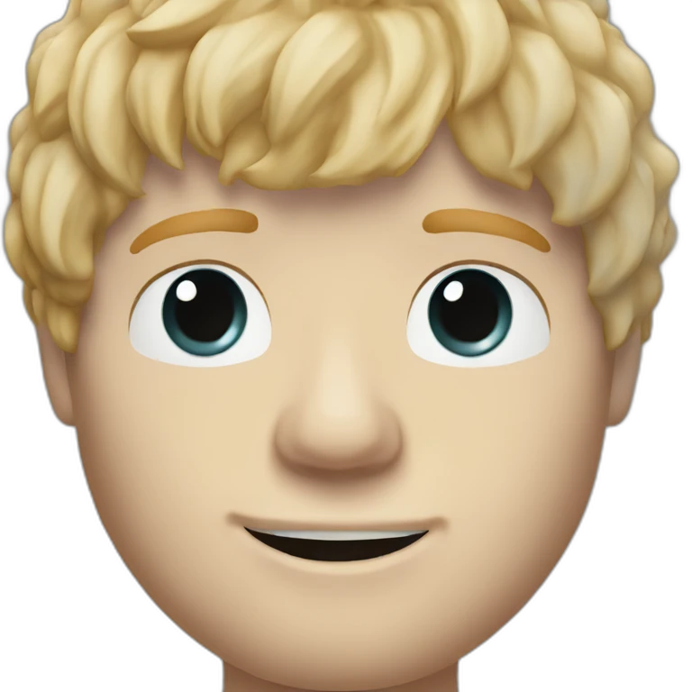 Ed sheeran with blond hair emoji