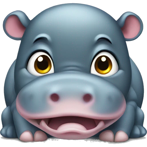 Angry baby hippo emoji