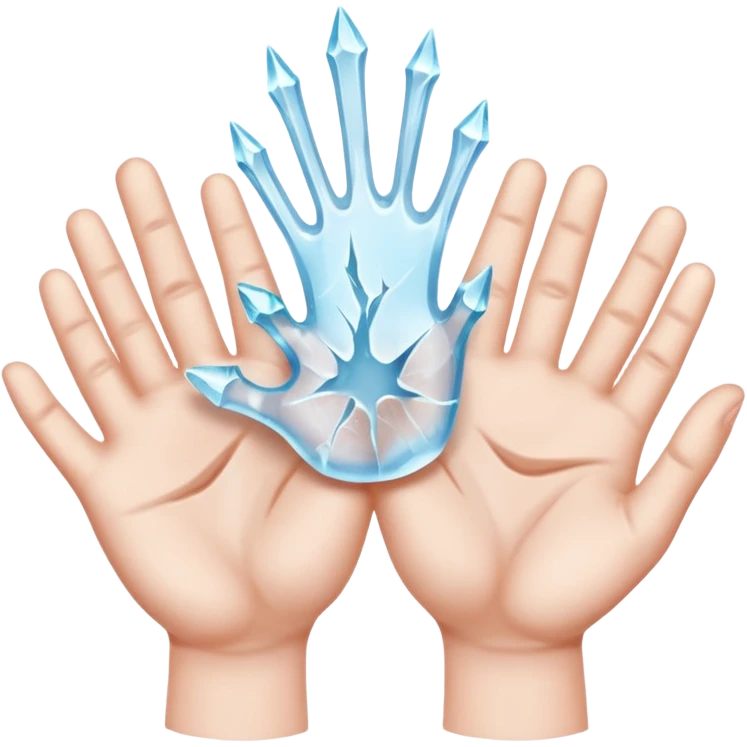 frozen hands emoji