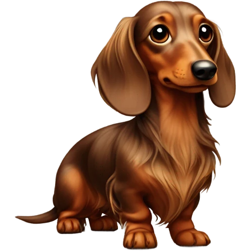 Long haired dachshund emoji