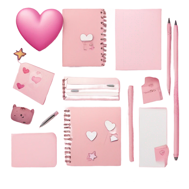 cute pink stationery emoji