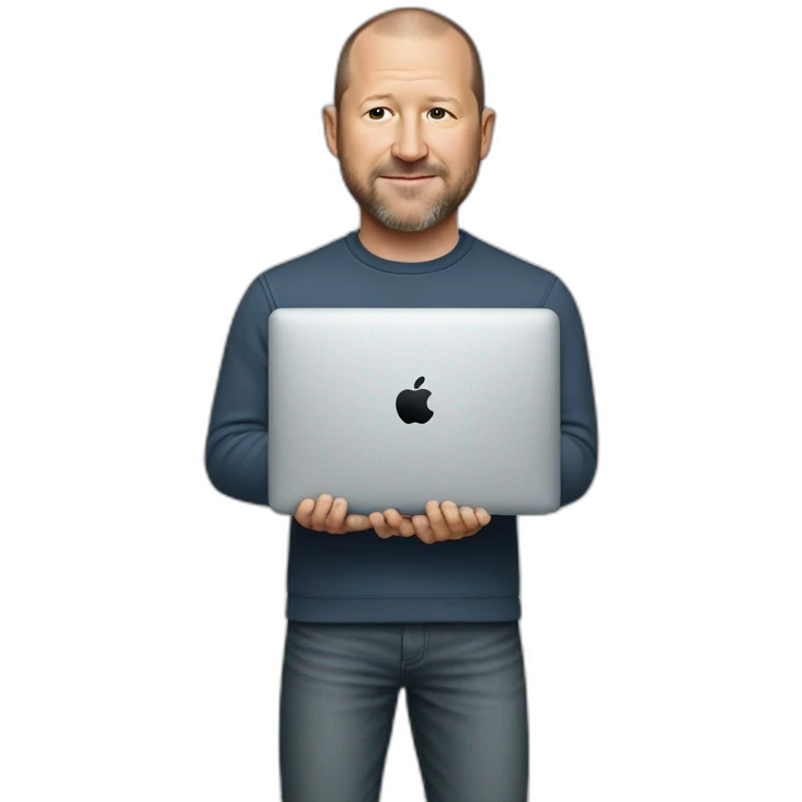 jony ive holding a macbook emoji