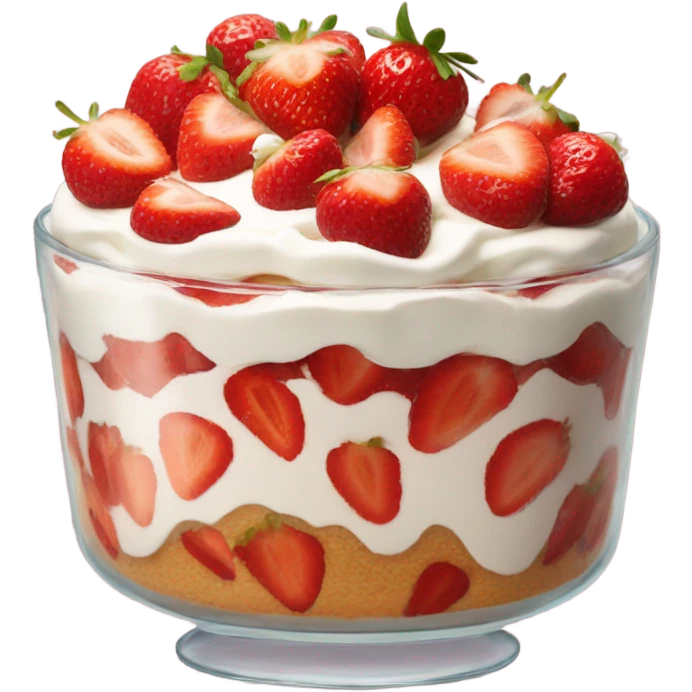 Strawberry trifle emoji