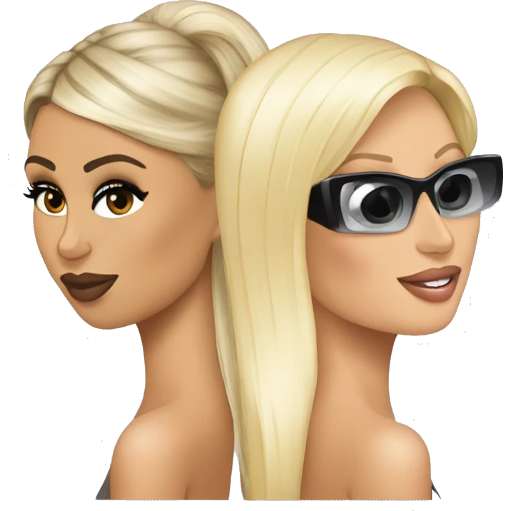 Kim Kardashian e Paris Hilton emoji