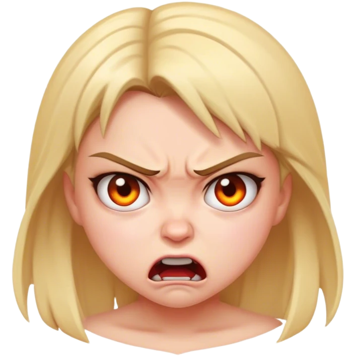 Cute angry girl emoji