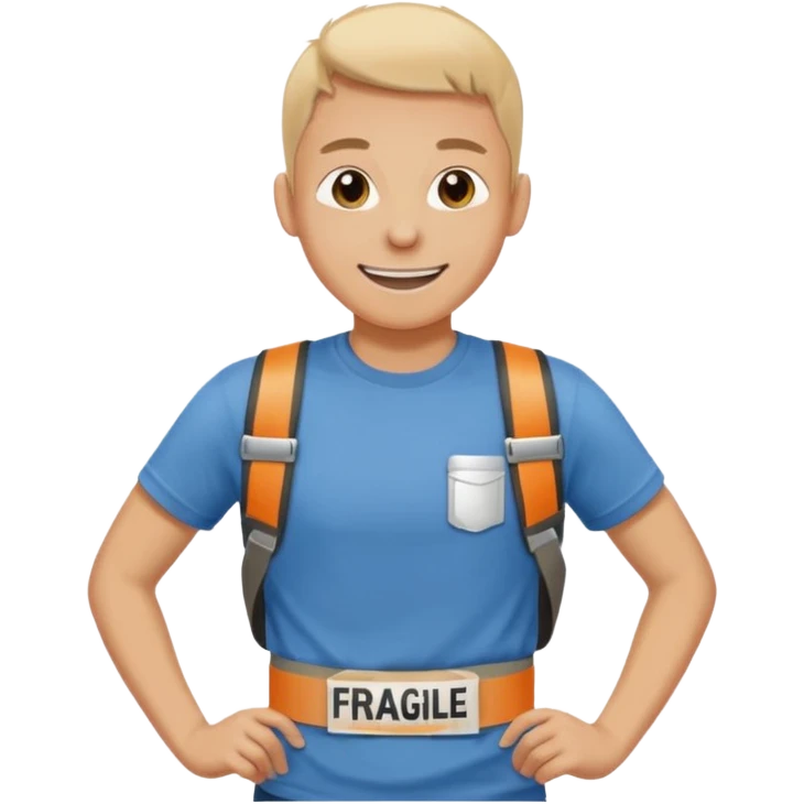 Apartment Mover, Fragile-Label Runner + tape belt. emoji