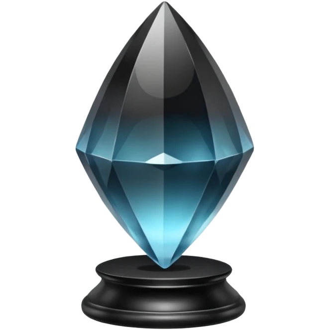 Magic morion mineral crystal On the stand emoji