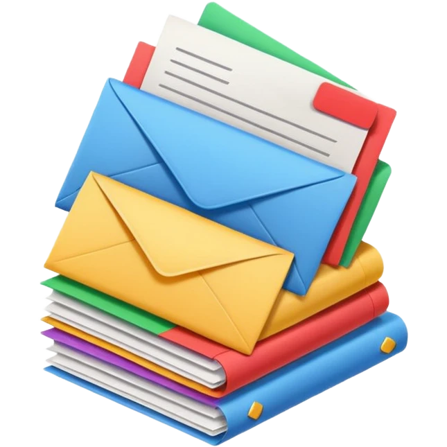 a lot of notification mail to respond emoji