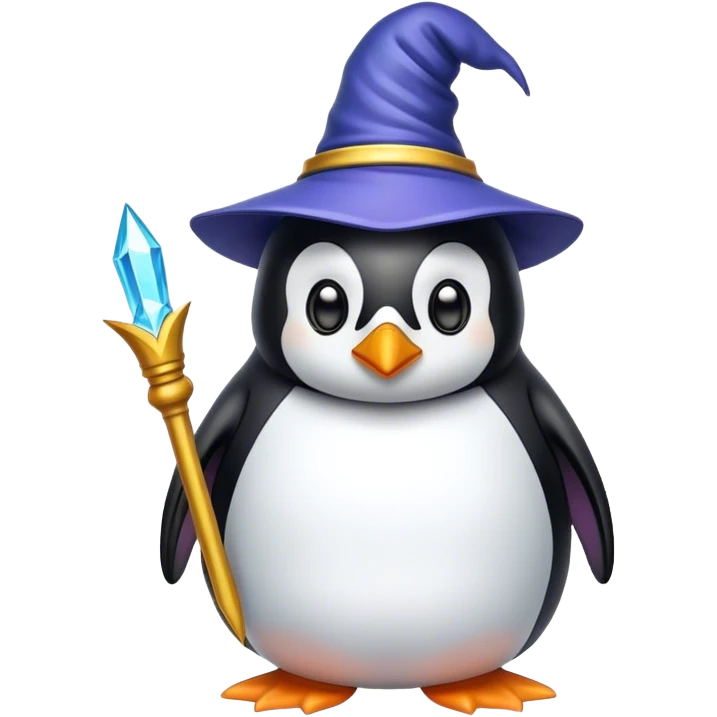 Penguin wizard emoji