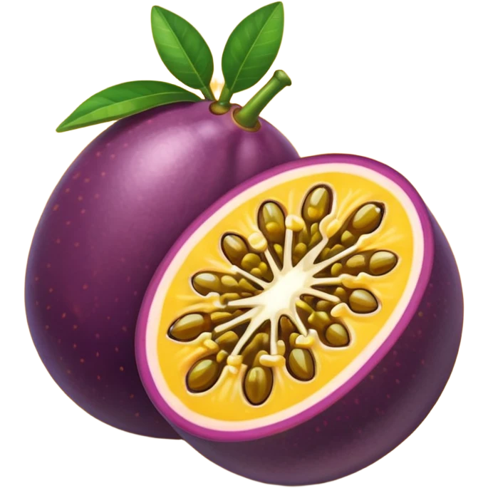 passionfruit and mango passionate emoji