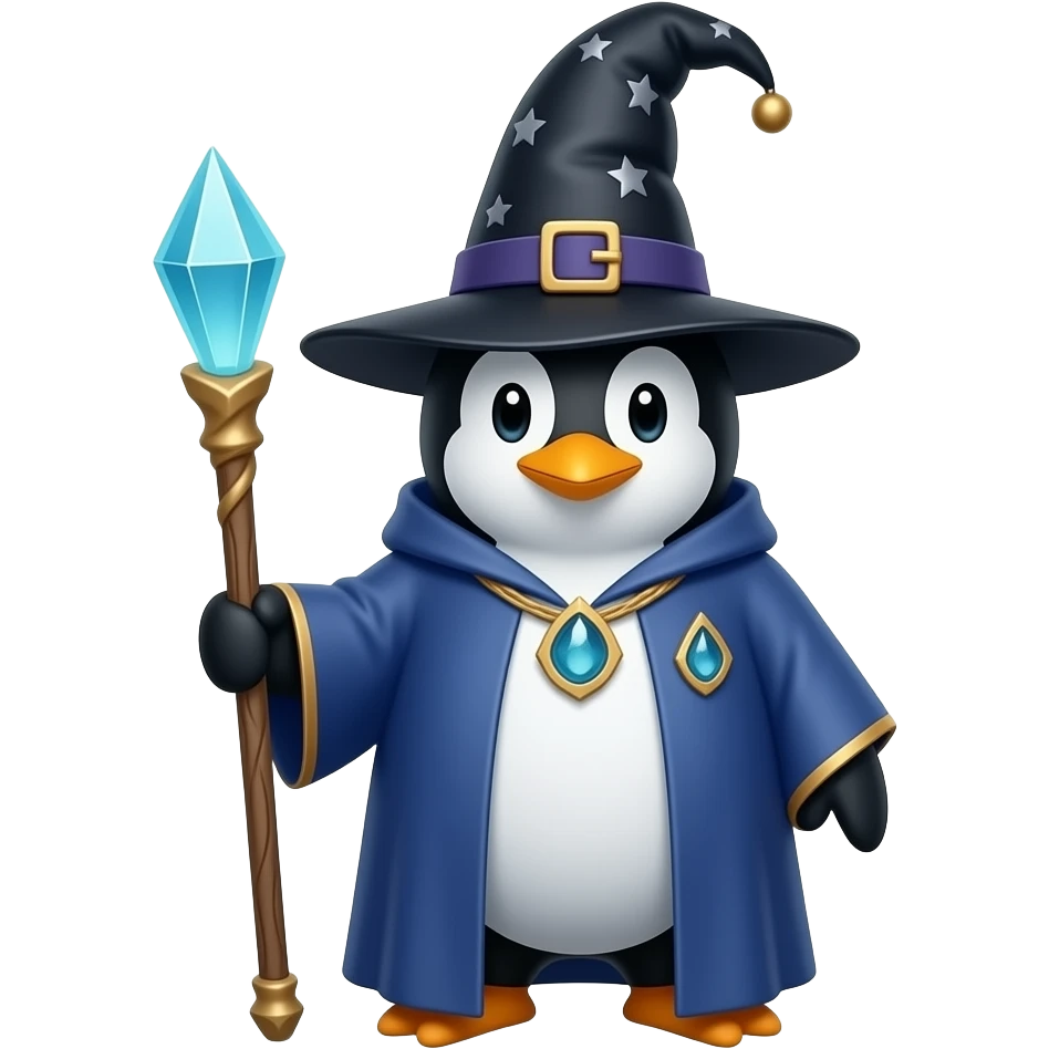 Penguin Wizard emoji