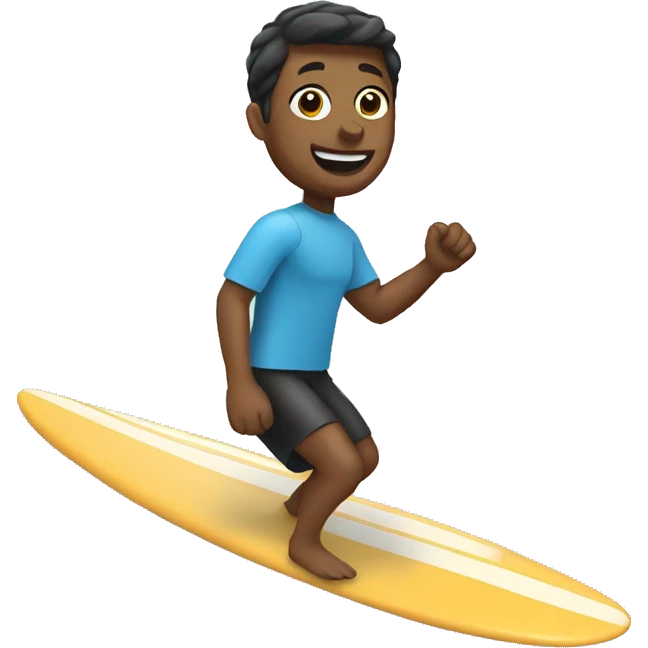 Person surfing with a prosthetic leg emoji