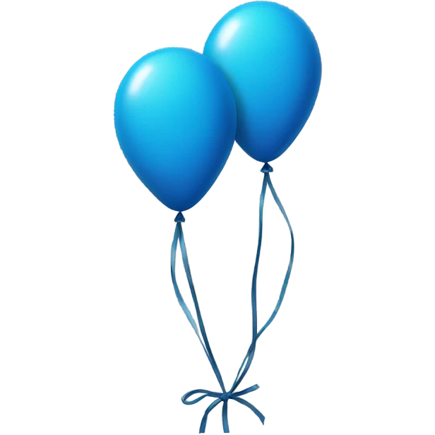 Two balloons one black one blue together emoji