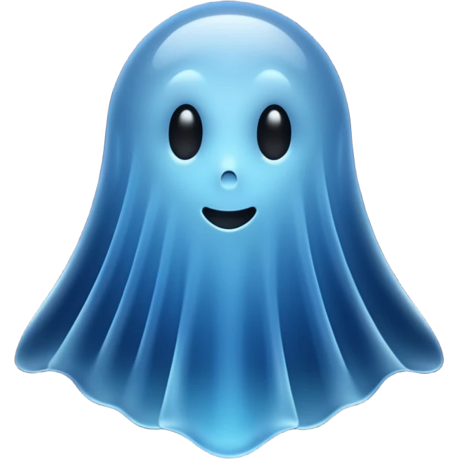 Glitter Blue Ghost emoji