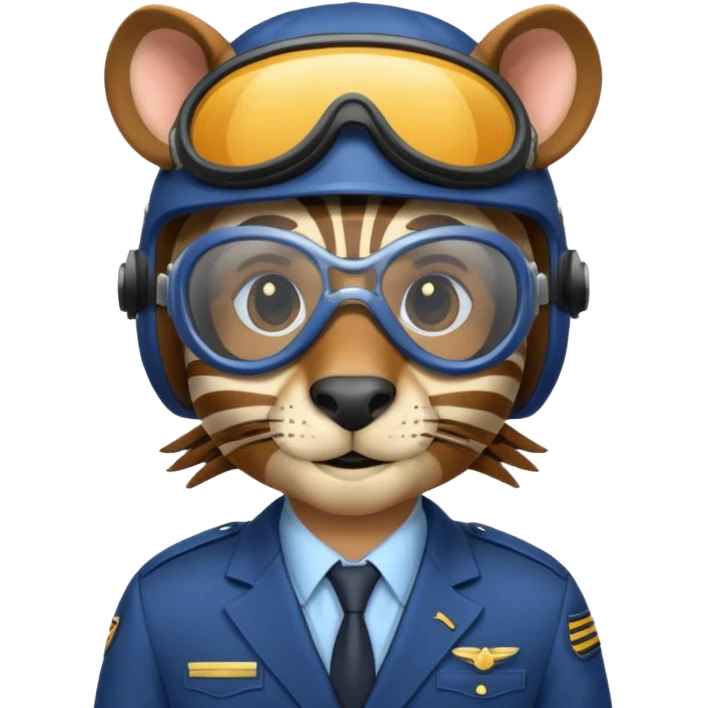 blue suited zebra pilot emoji