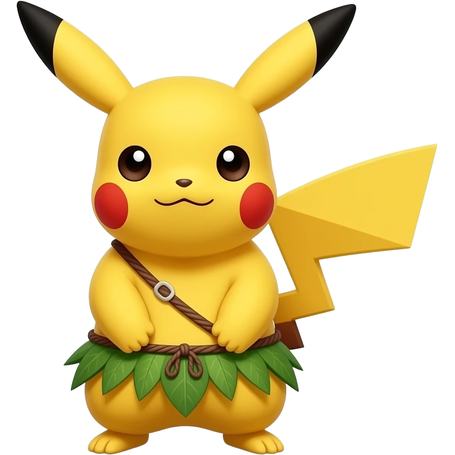 A Pikachu In A  Tarzan Loincloth emoji