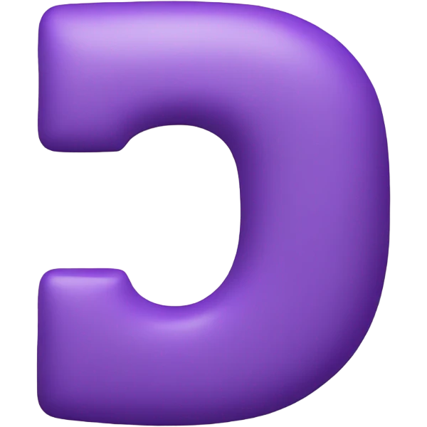 Purple letter emoji