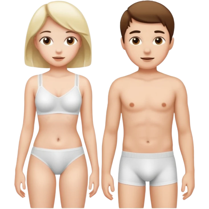 Girl and boy in underwear emoji