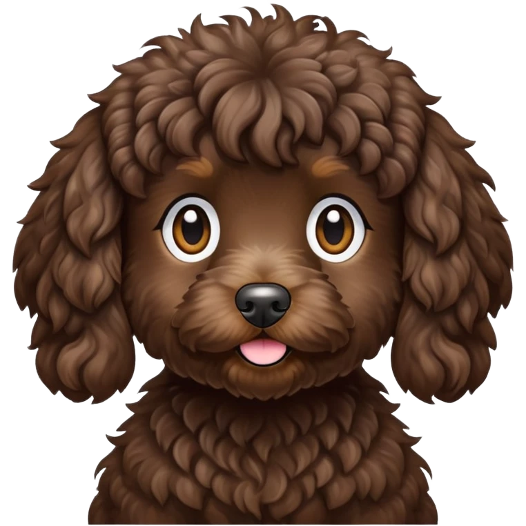 dark brown cockapoo emoji