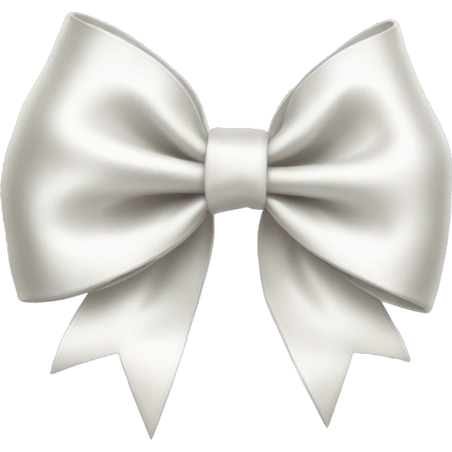 white satin bow emoji