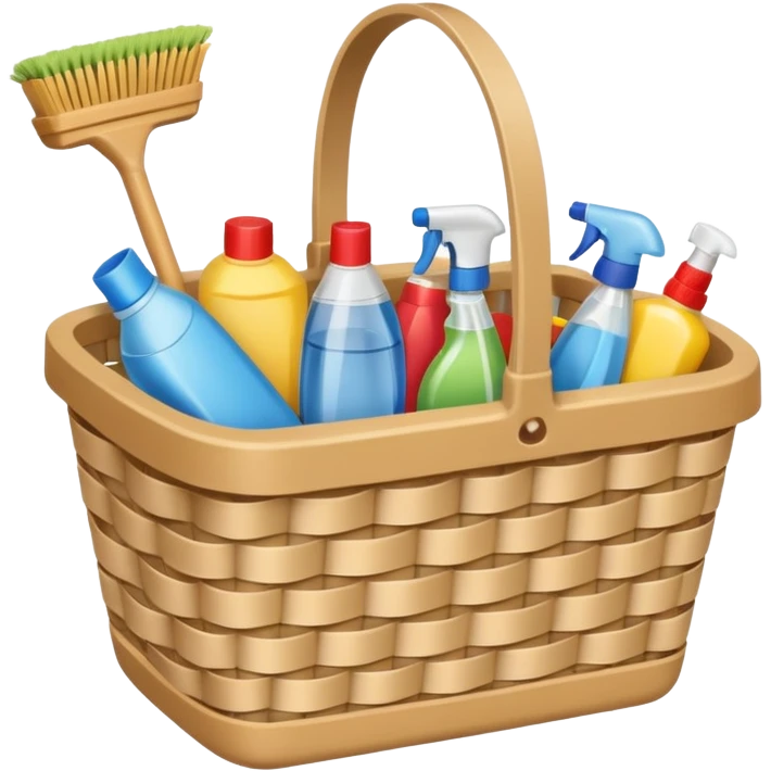 cleaning basket with nuteral color emoji