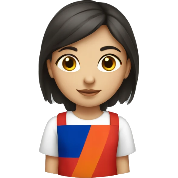 Armenian girl with Armenian flag  emoji
