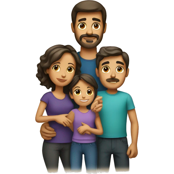 a spanish family with 2 parents and 2 children emoji