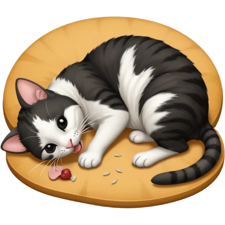 cat eating a mouse emoji