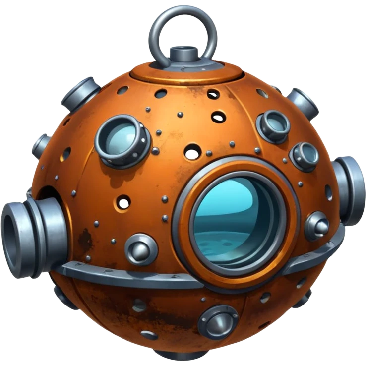 hyper realistic sea ​​mine emoji