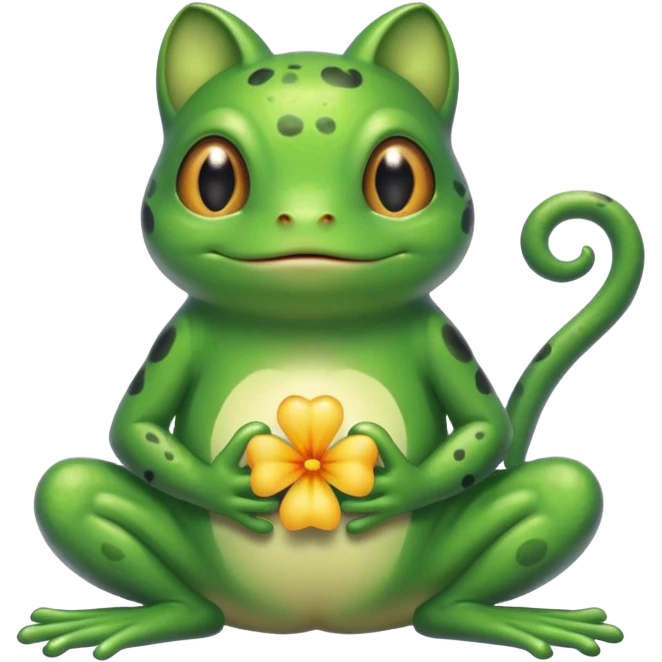 make me a good luck frog and kitten emoji