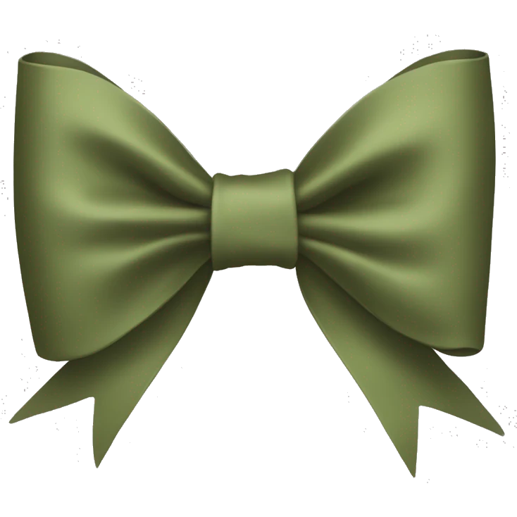 Khaki green bow  emoji