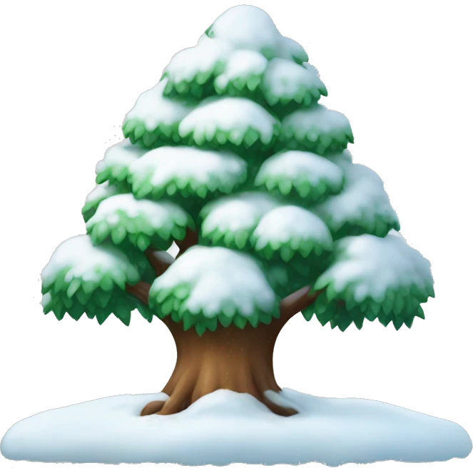 Tree with snow emoji