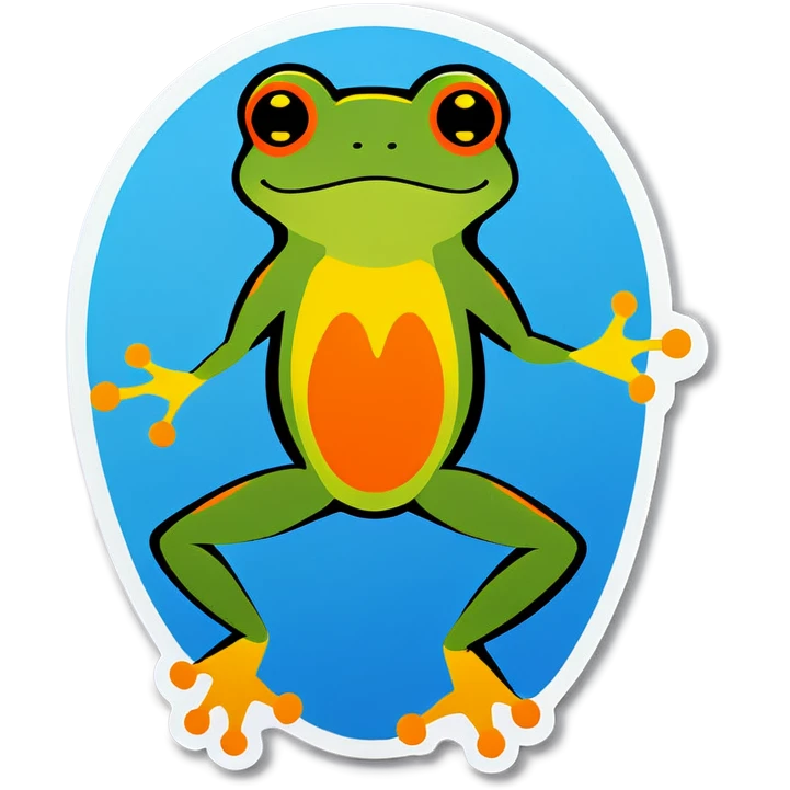 Frog with a human body emoji