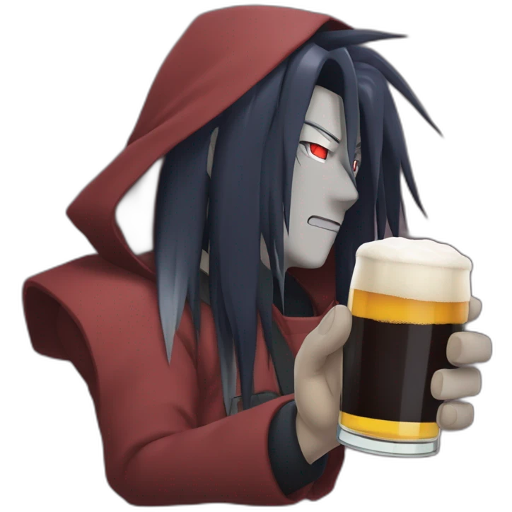 Madara Uchiha tomando cerveza emoji