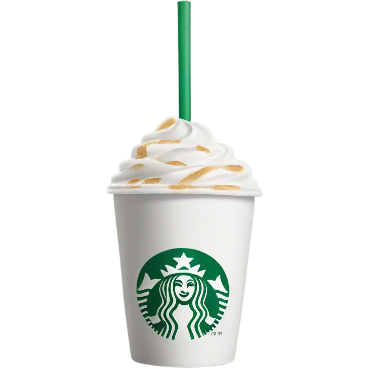Starbucks coffee with the name Emilia on it emoji