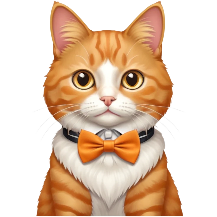 cat wearing a bow tie emoji