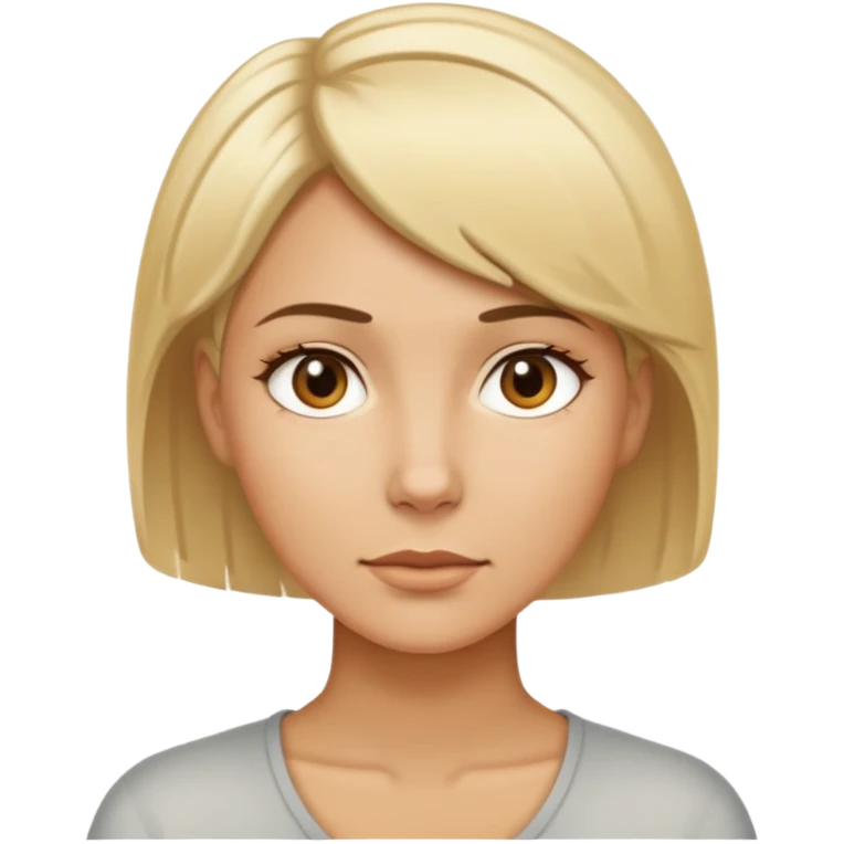tan woman with short blonde hair emoji