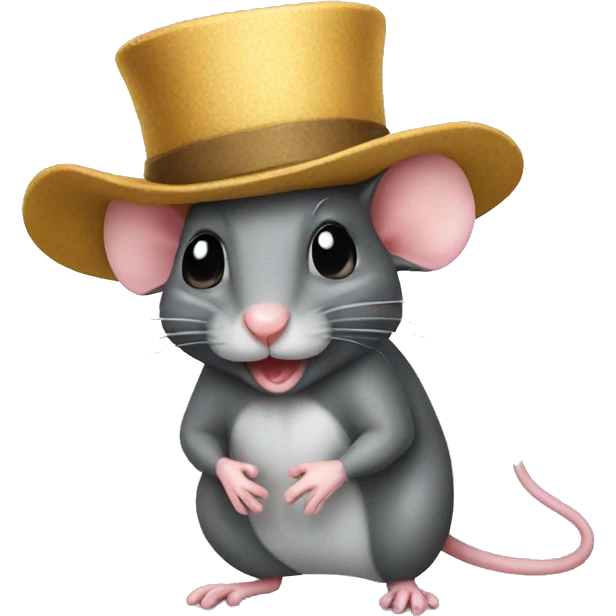 mouse with hat emoji