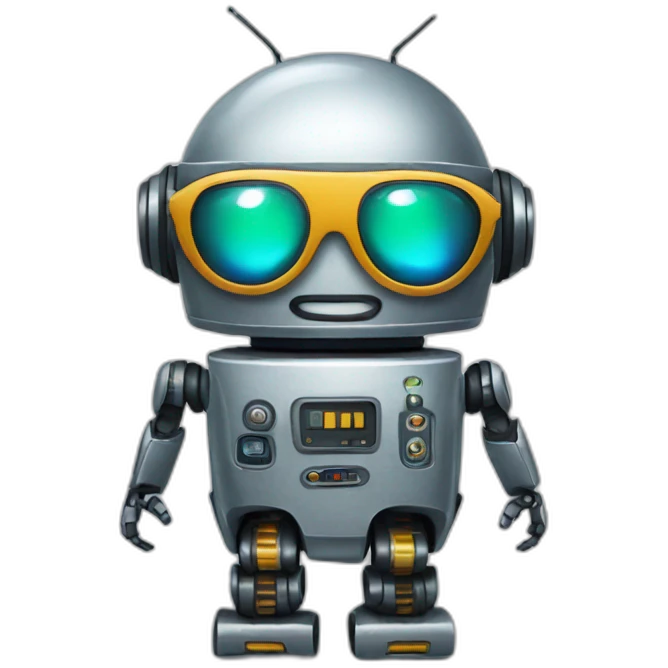 Robot with sunglasses emoji