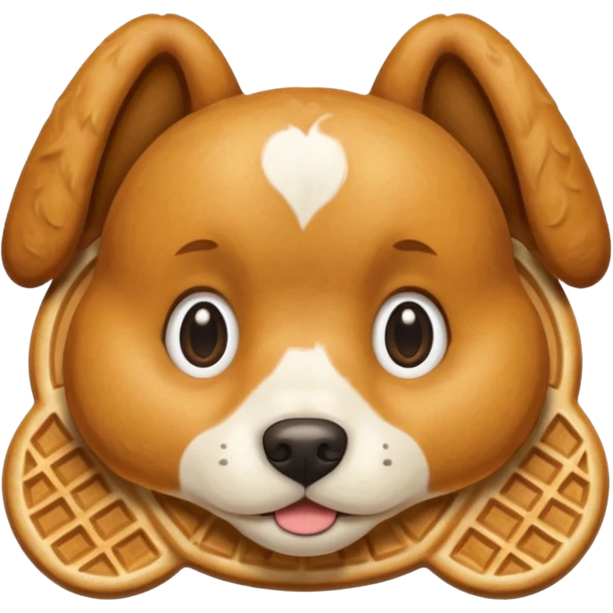 Doggy waffle emoji