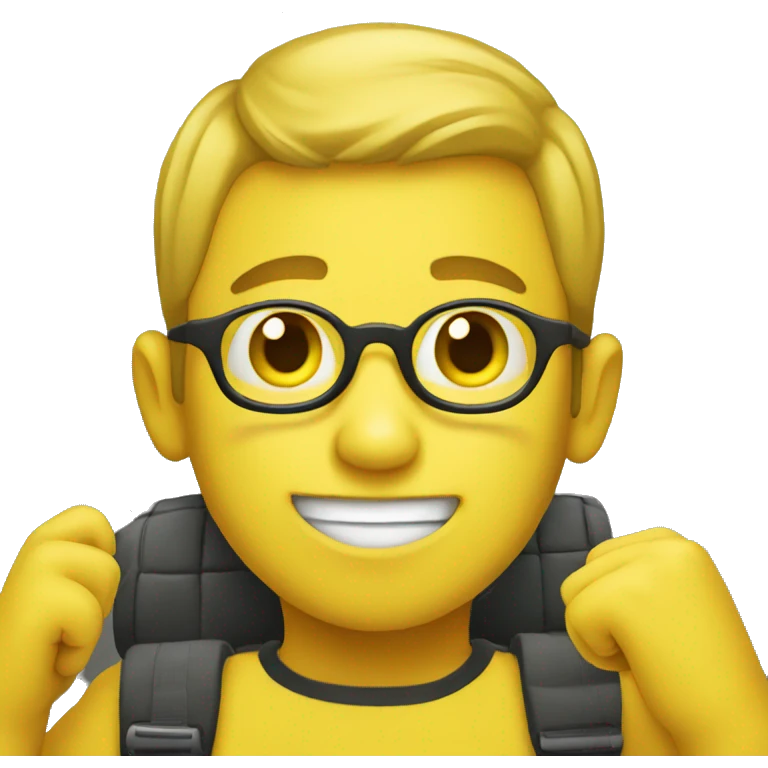 Yellow boy with smartphone  emoji